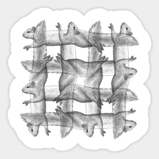 Squirrel Pattern Gray Sticker